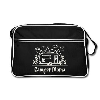 Camper Mom Adventure Mountains Camper - Retro Bag - black/white - Front