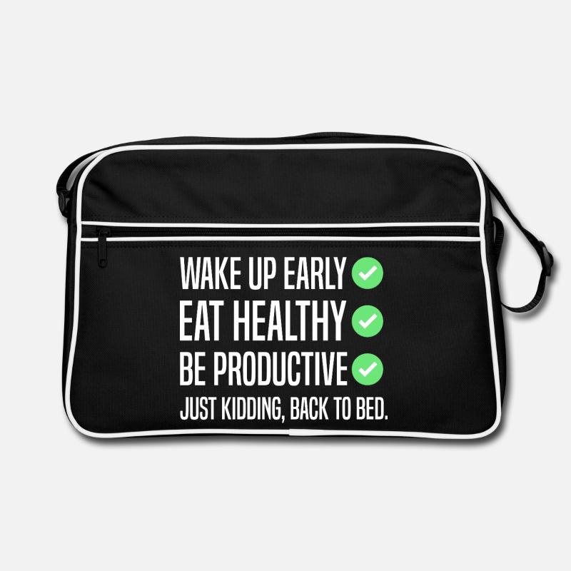Funny New Year's Resolution Retro Bag