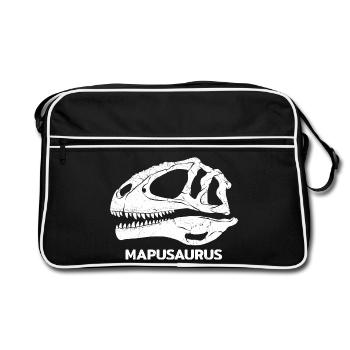 Fossile de crâne de Mapusaurus - Sac Retro - noir/blanc - Devant