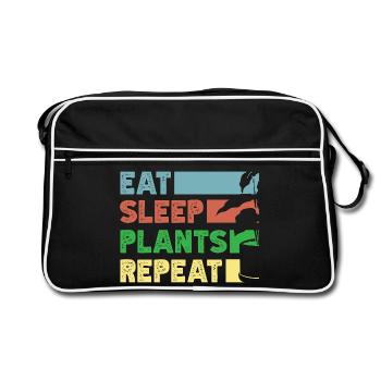 Amateur des plantes mange des plantes Plantes succulentes - Sac Retro - noir/blanc - Devant