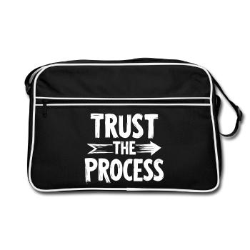 Faites confiance au lettrage avec le graphique en flèche - Sac Retro - noir/blanc - Devant