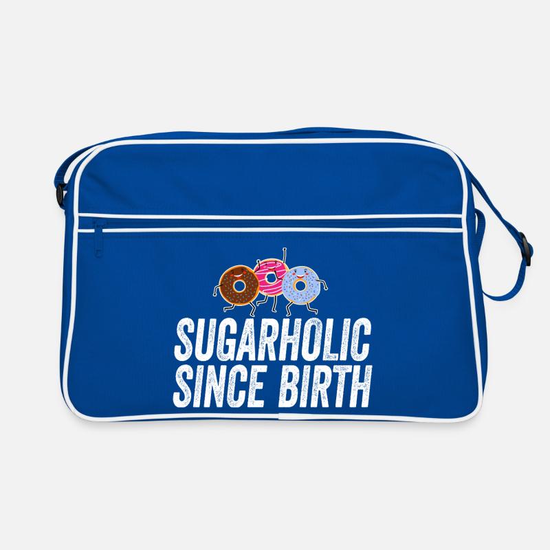 Sugarholic-Donuts seit Geburt Retro Tasche