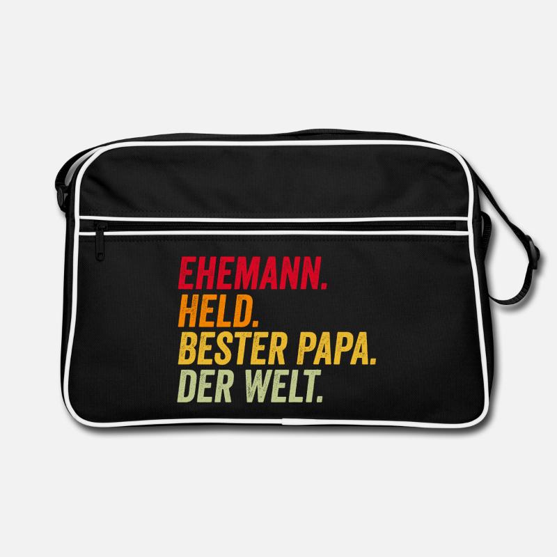 Ehemann Bester Papa Vatertag lustig Retro Tasche
