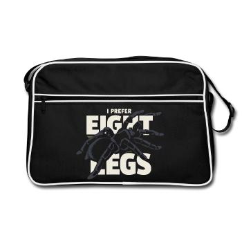 Tarantel Tarantel Halter Spinnenbesitzer - Retro Tasche - Schwarz/Weiß - Vorne