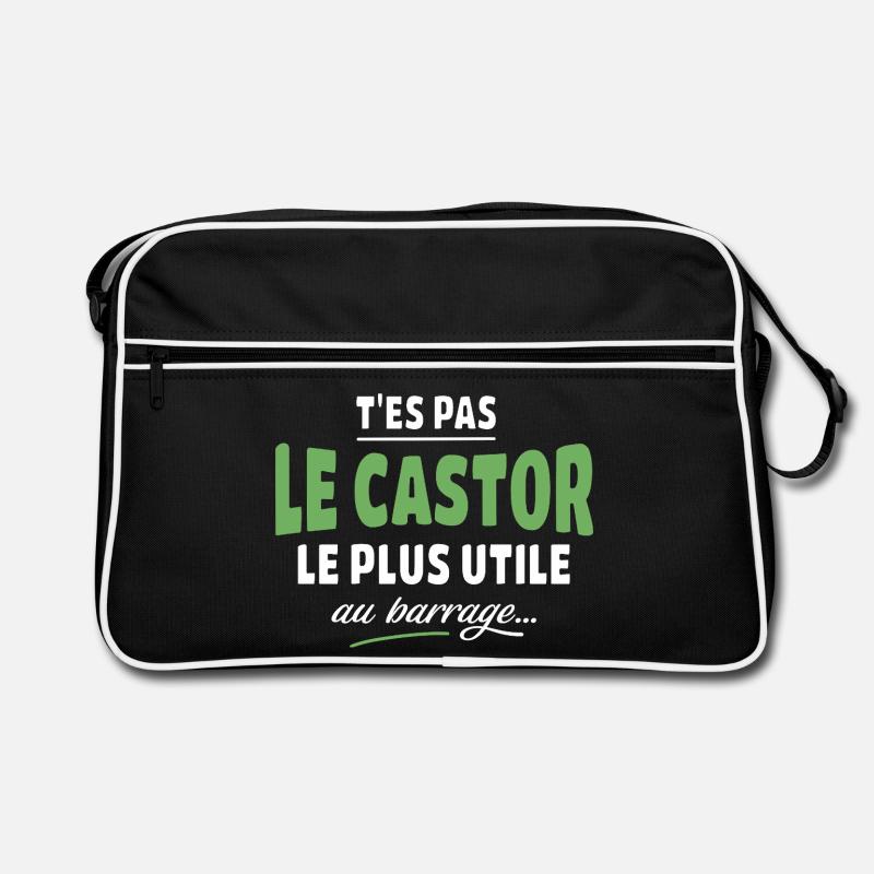 Tes pas le castor le plus utile Sac Retro