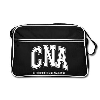 CNA-zertifizierte Pflegeassistentin - Retro Tasche - Schwarz/Weiß - Vorne