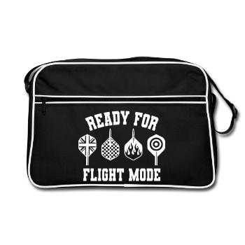 Ready for Flight Mode Dart Flights Pro Sport - Retro Tasche - Schwarz/Weiß - Vorne