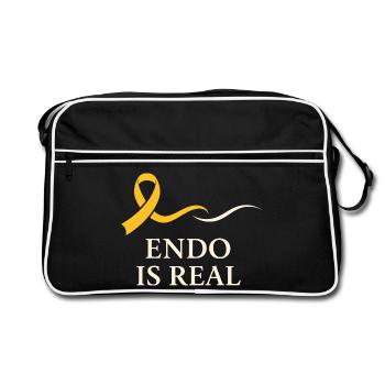 Sensibilisation à l’endométriose Guerrier de l’endo - Sac Retro - noir/blanc - Devant