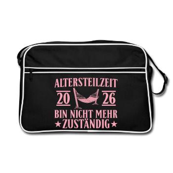 Partial retirement 2026 colleague no longer responsible - Retro Bag - black/white - Front