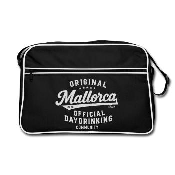 Communauté officielle de daydrinking à Malle 2026 - Sac Retro - noir/blanc - Devant