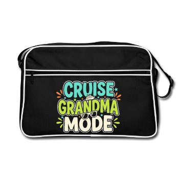 Cruising Granny, Grandma On Deck, - Retro Bag - black/white - Front
