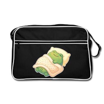Grenouille qui dort - Sac Retro - noir/blanc - Devant
