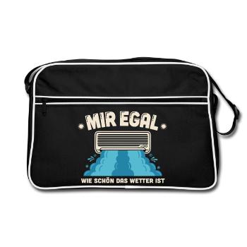 Mir Egal | Klimaanlage - Retro Tasche - Schwarz/Weiß - Vorne