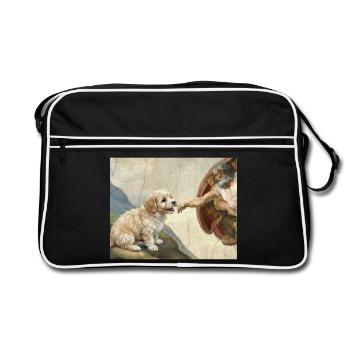 Mème des chiens de la main havanaise - Sac Retro - noir/blanc - Devant