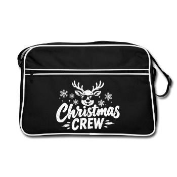Christmas Crew Cooles Rentier - Retro Tasche - Schwarz/Weiß - Vorne