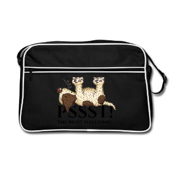Pssst1 1 - Sac Retro - noir/blanc - Devant