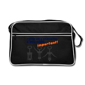 Faire de l'exercice c'est très important - Sac Retro - noir/blanc - Devant