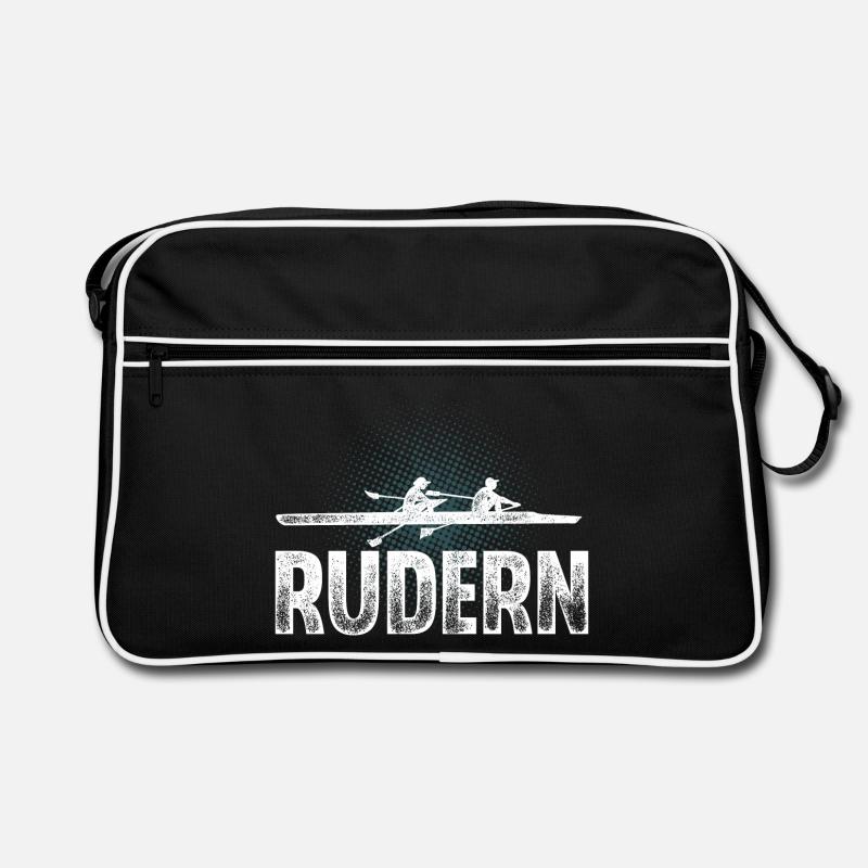 Rudern Ruderer Ruderboot Retro Tasche