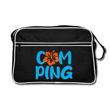 Camping Camper Hawai Holiday Holiday Caravan Fan - Retro Bag - black/white - Front