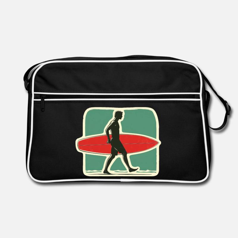 Retro Surfer - Quittez l’âge d’or du surf - Sac Retro - noir/blanc