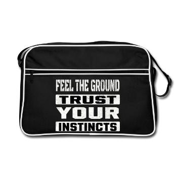 trust your instincts - Retro Tasche - Schwarz/Weiß - Vorne