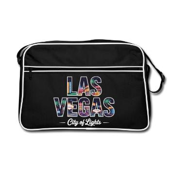 Las Vegas Ville Lumière – Casino Rétro - Sac Retro - noir/blanc - Devant