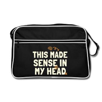 This Made Sense in My Head - Retro Bag - black/white - Front