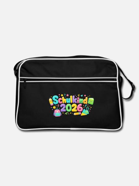Don d’inscription scolaire 2026 - Sac Retro - noir/blanc - Devant