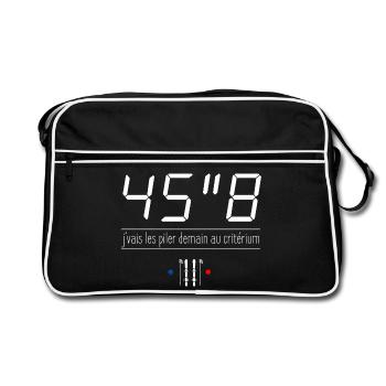 45"8 - J'vais les piler demain au critérium - Sac Retro - noir/blanc - Devant