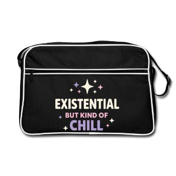 Existential humor, nihilism, humor, - Retro Bag - black/white - Front