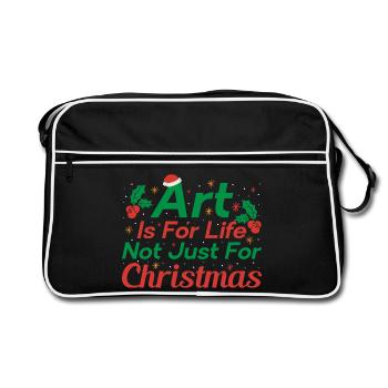Peintre artiste Art graphique pour cadeaux d’art de Noël - Sac Retro - noir/blanc - Devant