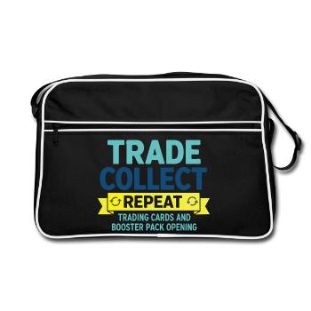 Tausche Wiederholungskarten und Booster - Retro Tasche - Schwarz/Weiß - Vorne