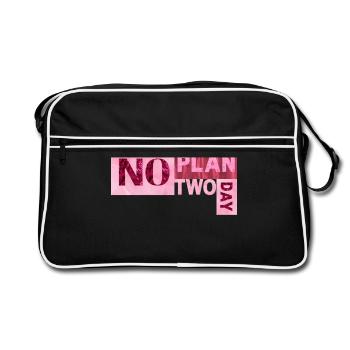 No Plan two day - Retro Tasche - Schwarz/Weiß - Vorne