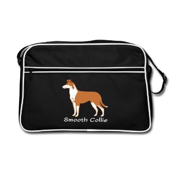 Colley sable à poil court - Sac Retro - noir/blanc - Devant