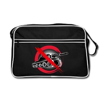 Panzer vehicle crossed out - No War - - Retro Bag - black/white - Front