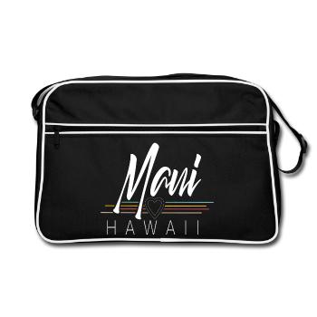 Maui Hawaii - Retro Tasche - Schwarz/Weiß - Vorne