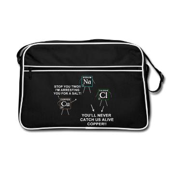 Wissenschaft - Retro Tasche - Schwarz/Weiß - Vorne