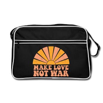 Message of Peace and Solar Love - Retro Bag - black/white - Front