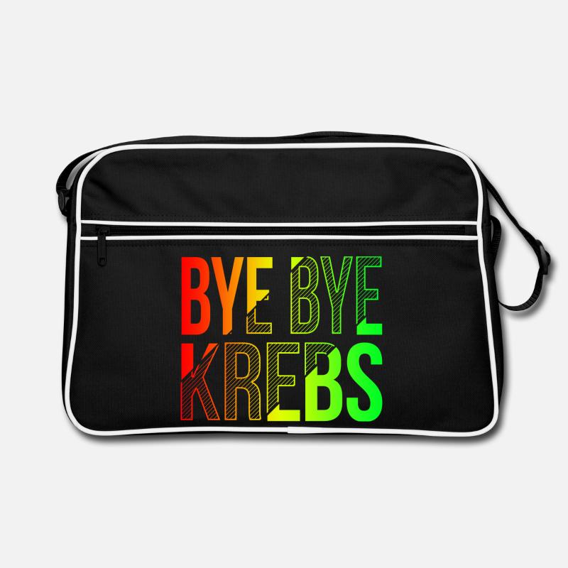 Bye Bye Kreps Regenbogen Design - Retro Tasche - Schwarz/Weiß