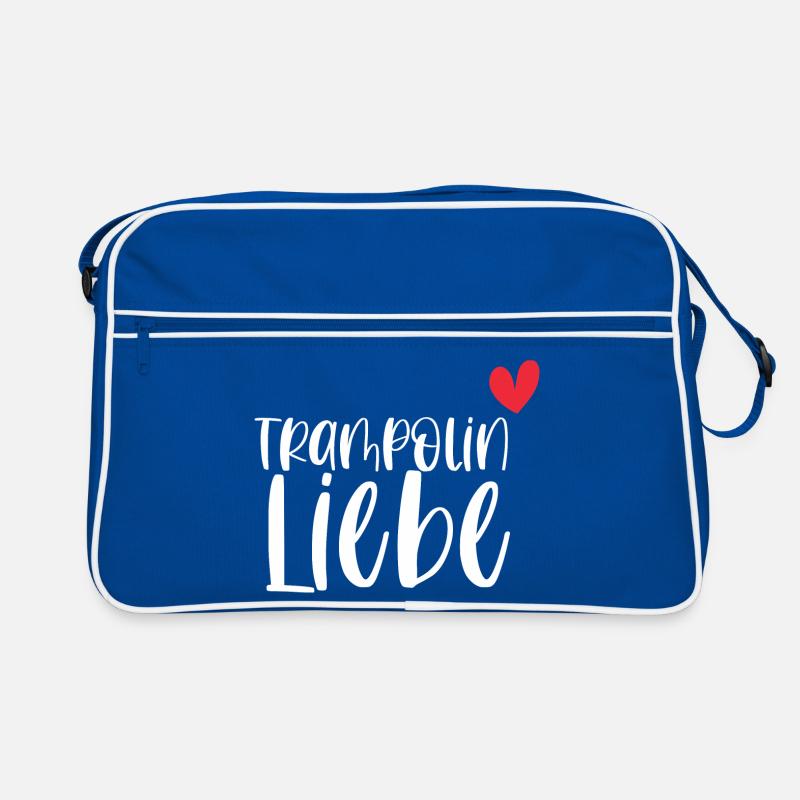 Trampolin Liebe Springen Hobby Geschenk Retro Tasche