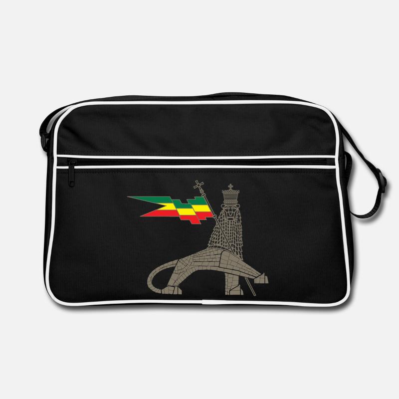 Königslöwe mit äth Flaggenbalken Retro Tasche