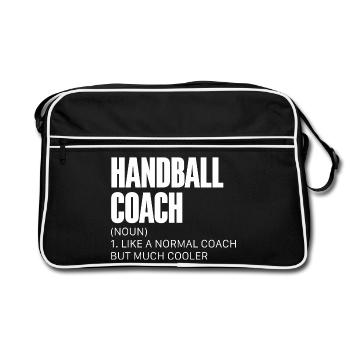 Entraîneur de handball Joueur de handball - Sac Retro - noir/blanc - Devant