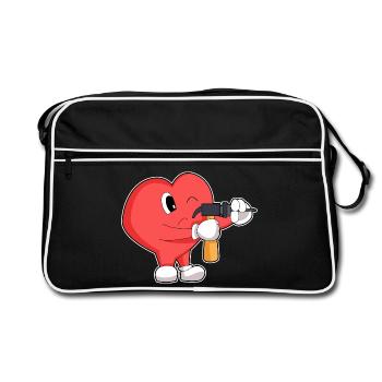 Craft de forage Heart Craftsman - Sac Retro - noir/blanc - Devant