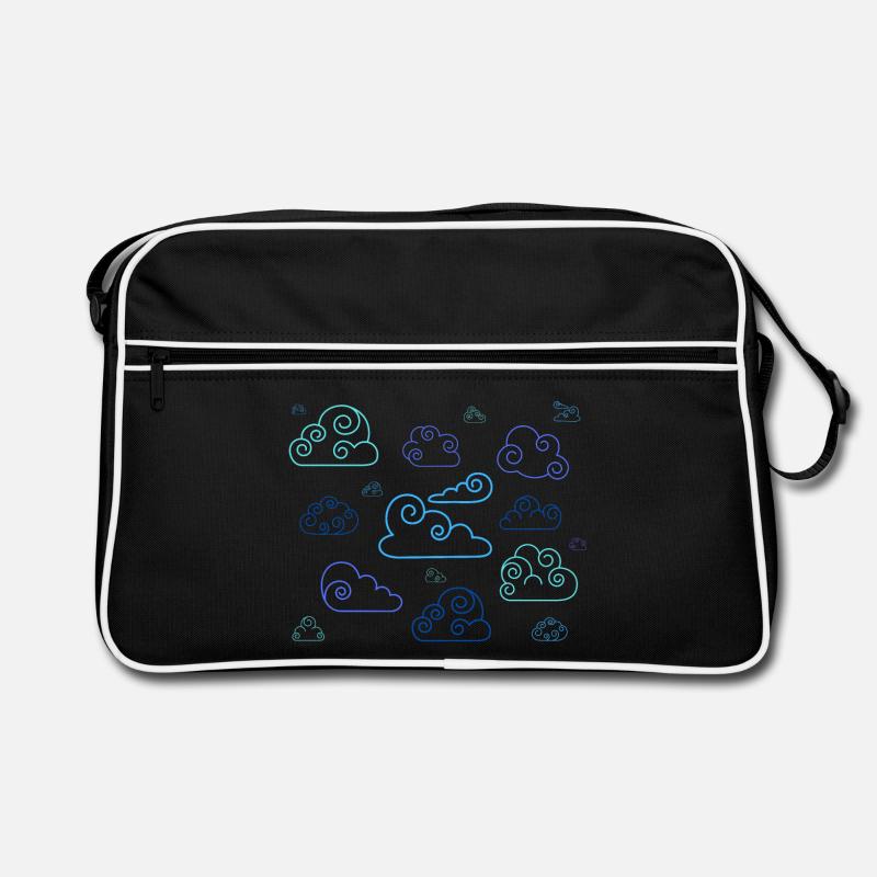 Neon Spiral Clouds Retro Bag
