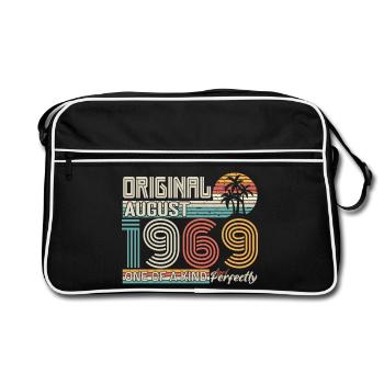 August 1969 anniversaire August 1969 cadeau - Sac Retro - noir/blanc - Devant