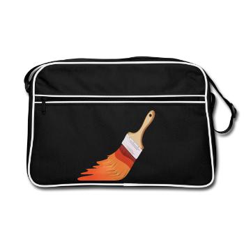 Pinceaux de peintre - Sac Retro - noir/blanc - Devant