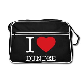 I LOVE DUNDEE - Retro Bag - black/white - Front