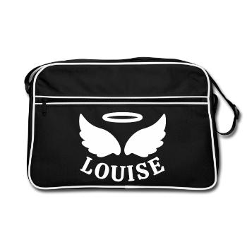 Louise, la France à peur, 11 ans, petite ange - Sac Retro - noir/blanc - Devant