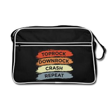 Toprock Downrock Crash Repeat - Retro Bag - black/white - Front