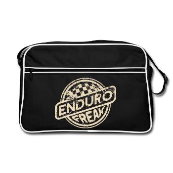 Monstre d’enduro | Design rétro - Sac Retro - noir/blanc - Devant